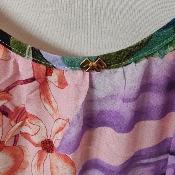 PQ SWIM Maxi Dress Aaron Floral Lavender Oasis Resortwear NEW - Picture 8 of 10